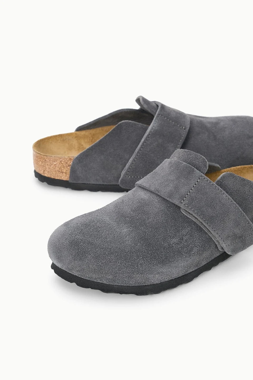 Birkenstock x STAUD Loma Suede Clog — Charcoal