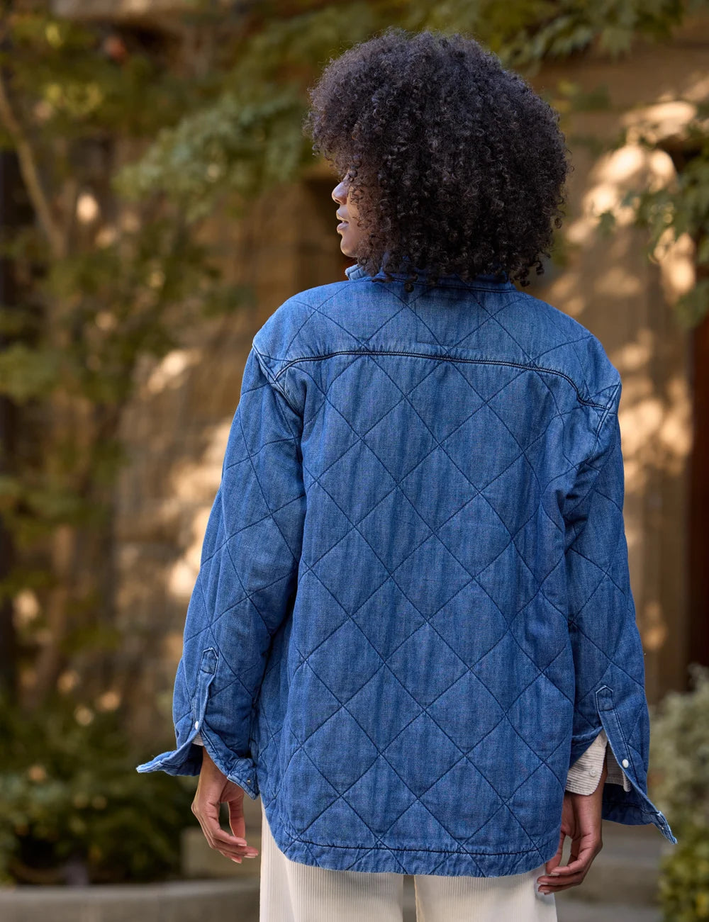 Frank & Eileen Eileen Jacket — Distressed Indigo Famous Denim