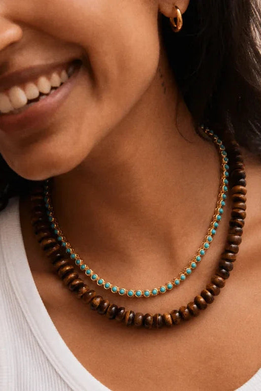BaubleBar Nina Semi-Precious Necklace – Turquoise