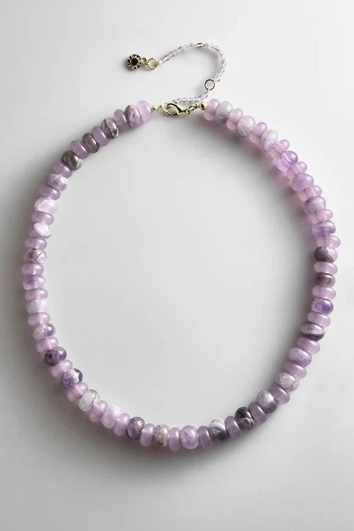 BaubleBar Joyce Semi-Precious Beaded Necklace – Light Amethyst