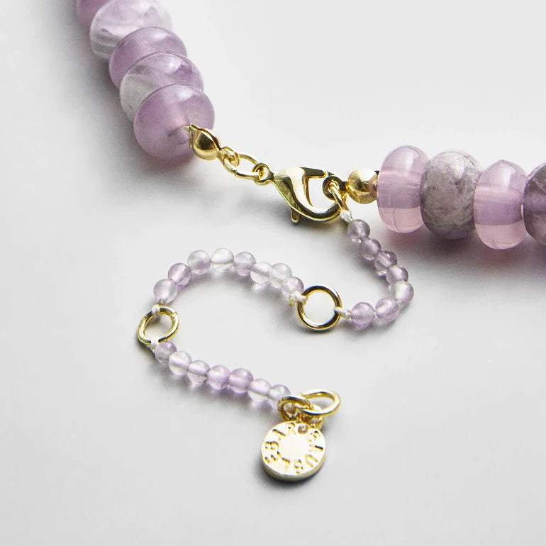 BaubleBar Joyce Semi-Precious Beaded Necklace – Light Amethyst