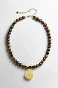 BaubleBar Jamie Semi-Precious Beaded Necklace – Citrine & Tiger’s Eye
