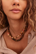 BaubleBar Joyce Semi-Precious Beaded Necklace – Rutilated Quartz