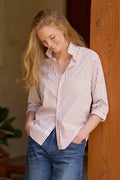 Frank & Eileen Eileen Shirt Tan + White Stripe