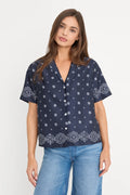 Good American Camp Shirt in Bandana Print