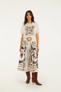 Farm Rio Equestrian Scarf Maxi Skirt