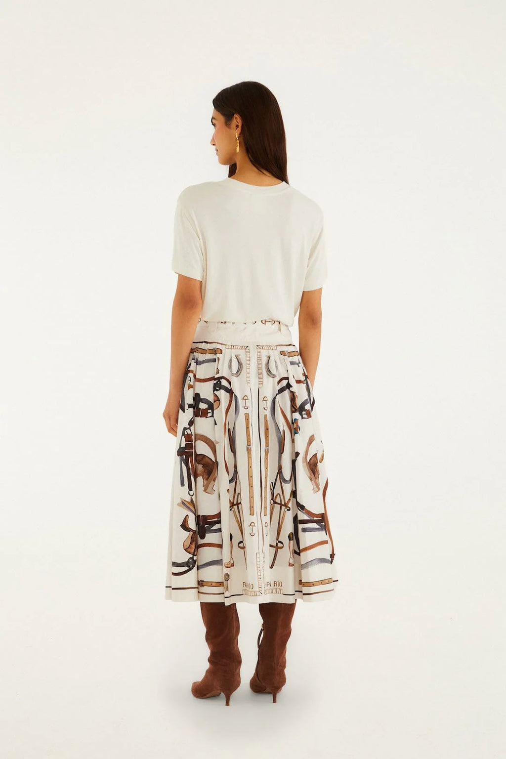Farm Rio Equestrian Scarf Maxi Skirt