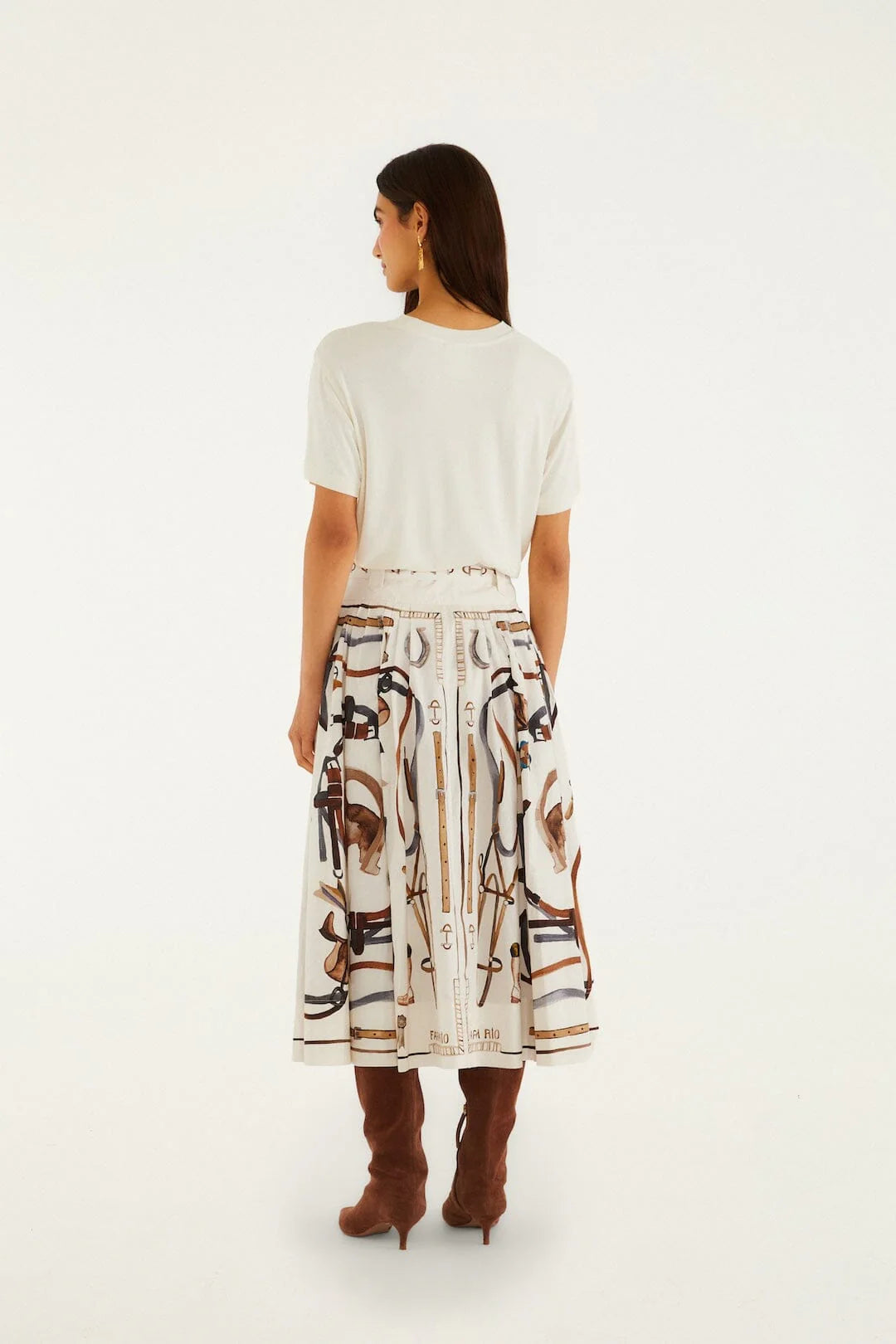 Farm Rio Equestrian Scarf Maxi Skirt