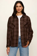 Sanctuary The City Plaid Shirt — Espresso Plaid