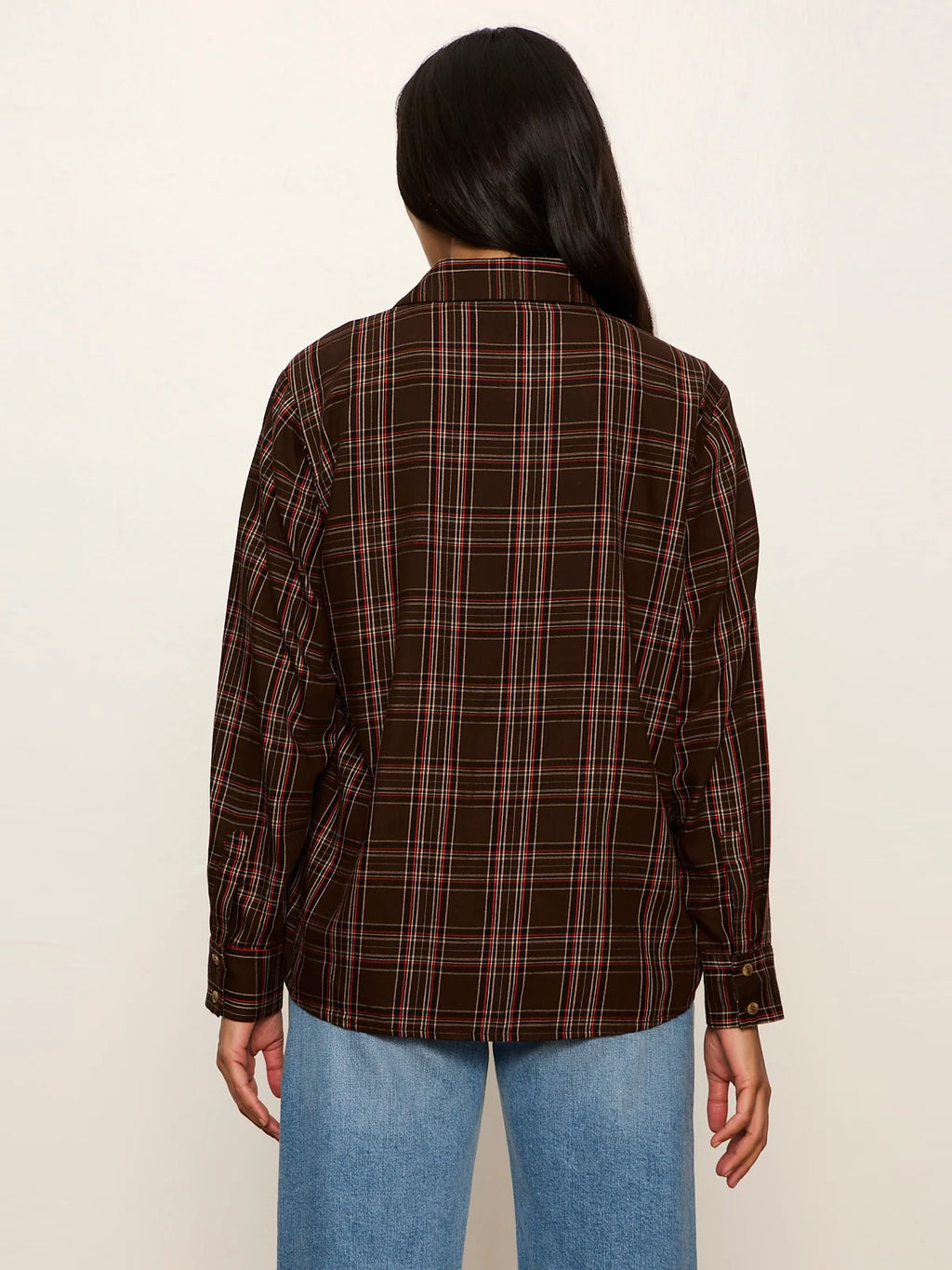 Sanctuary The City Plaid Shirt — Espresso Plaid
