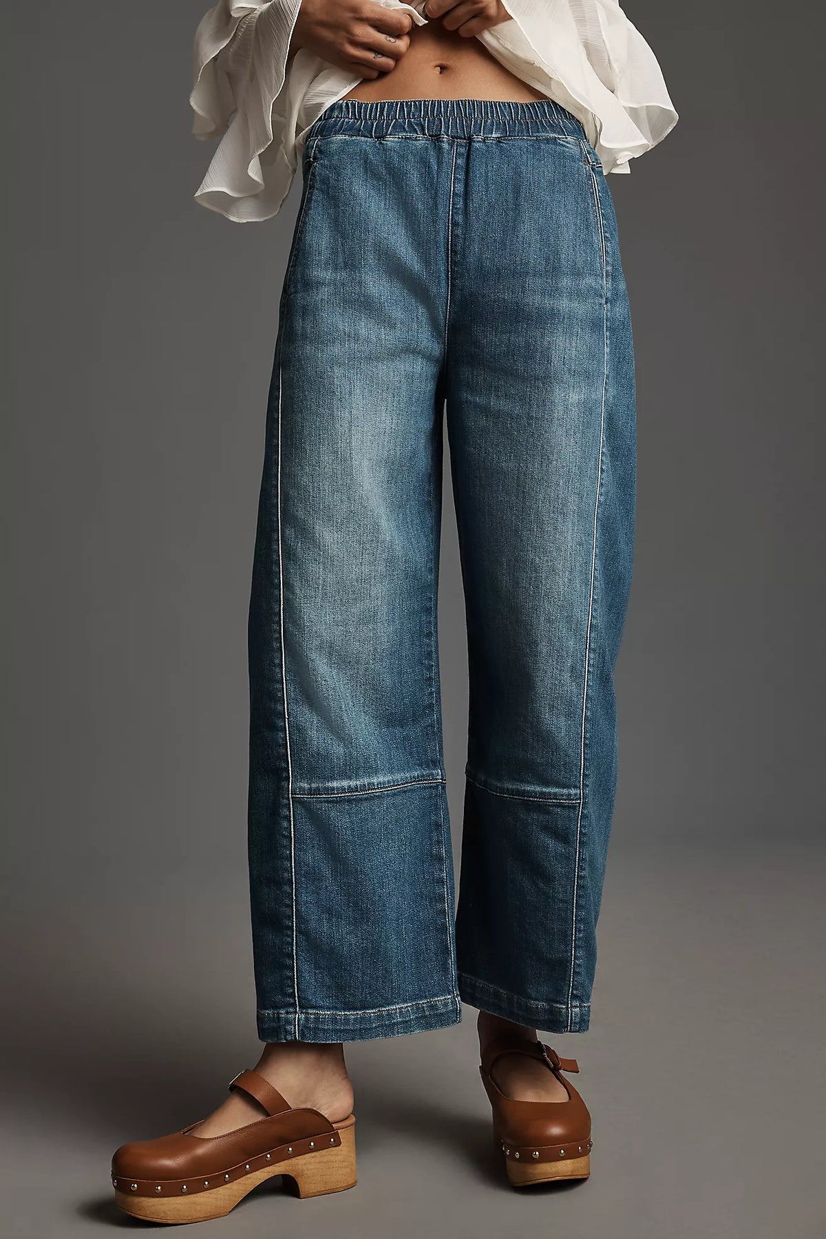 Pilcro Izzie Relaxed Pull-On Barrel Jeans