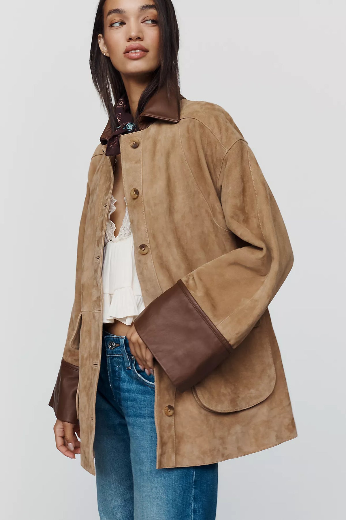 Pilcro Adelaide Suede Barn Jacket