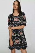 Farm Rio 100% Cotton Scalloped Mini Dress
