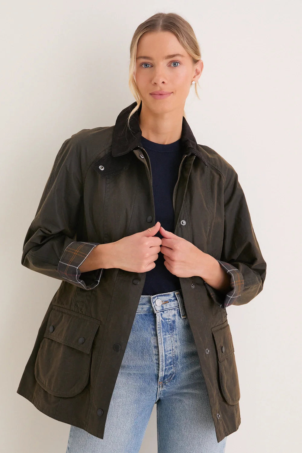 Barbour Beadnell Wax Jacket — Classic Olive