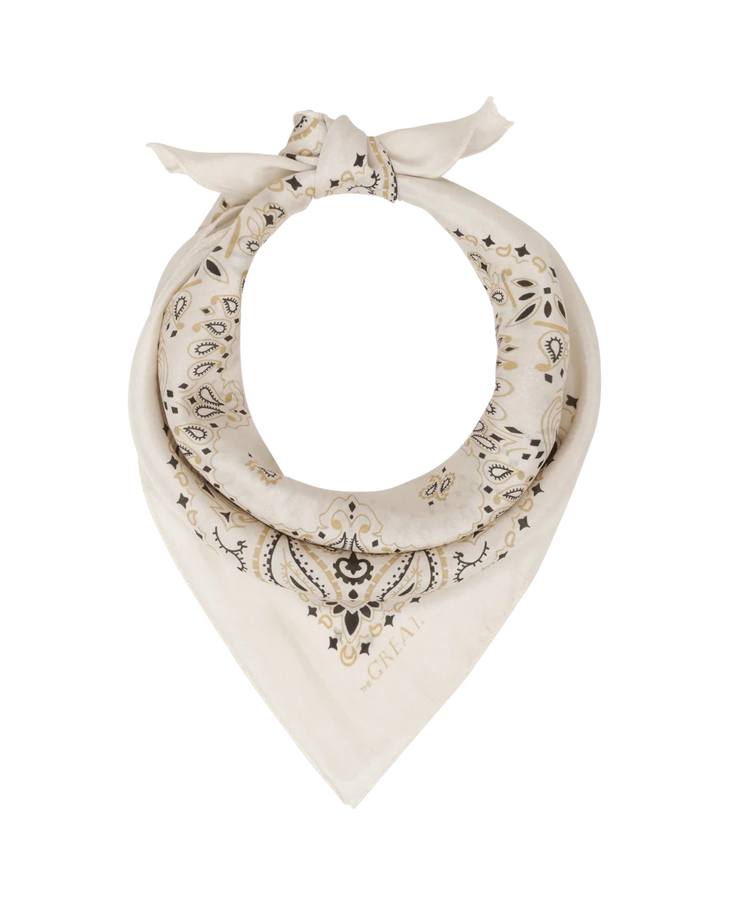 The GREAT Silk Bandana in Cream