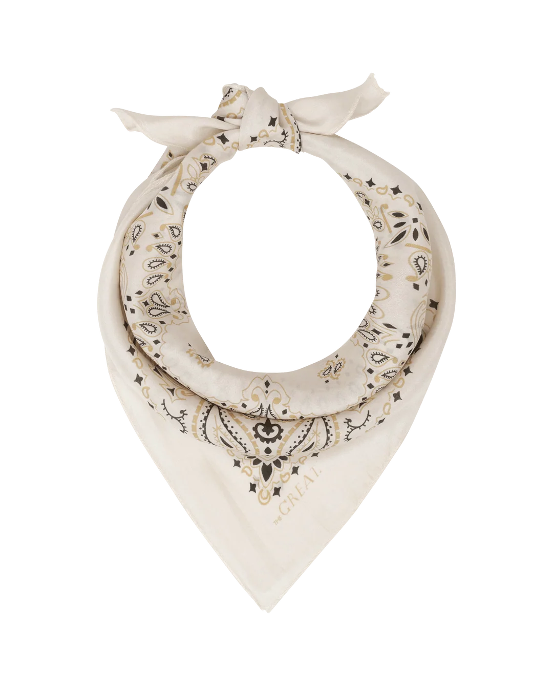 The GREAT Silk Bandana in Cream