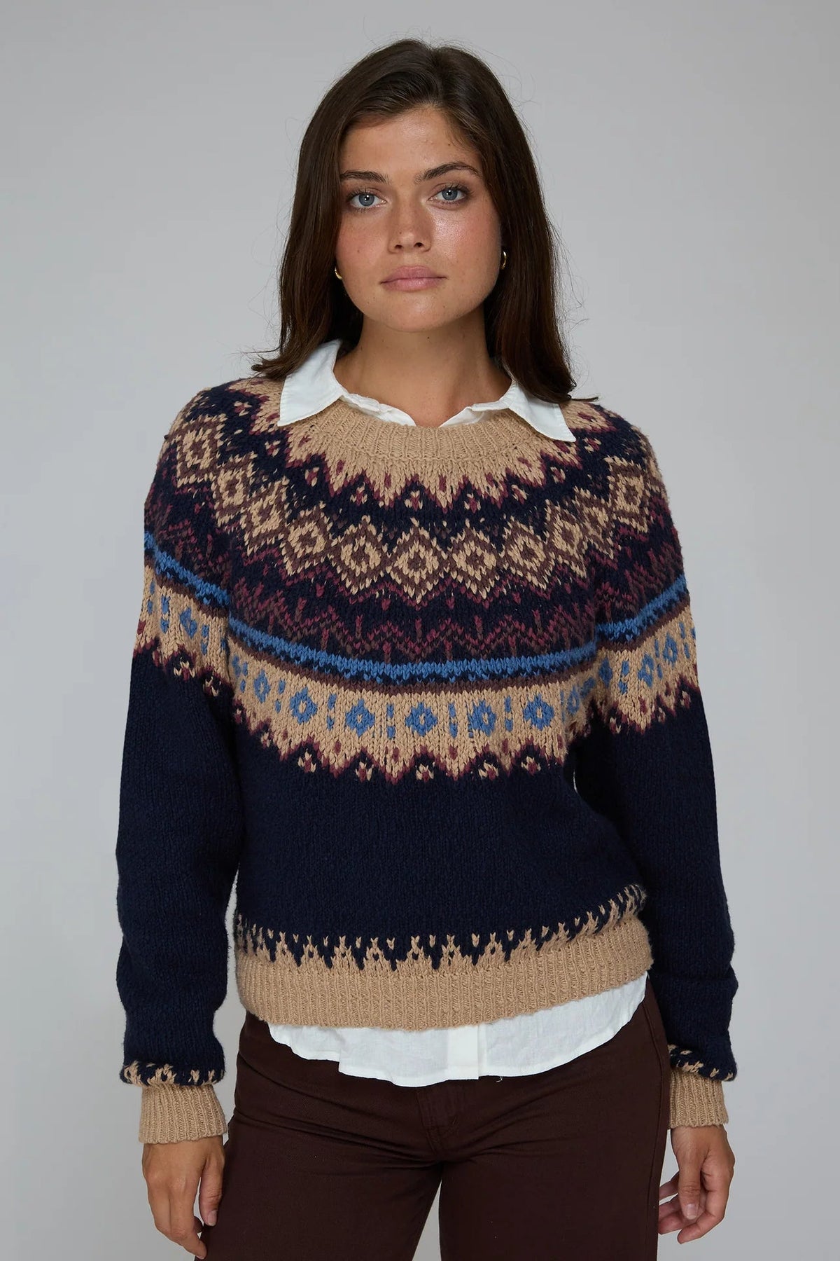 Autumn Cashmere Chunky Fair Isle Crew