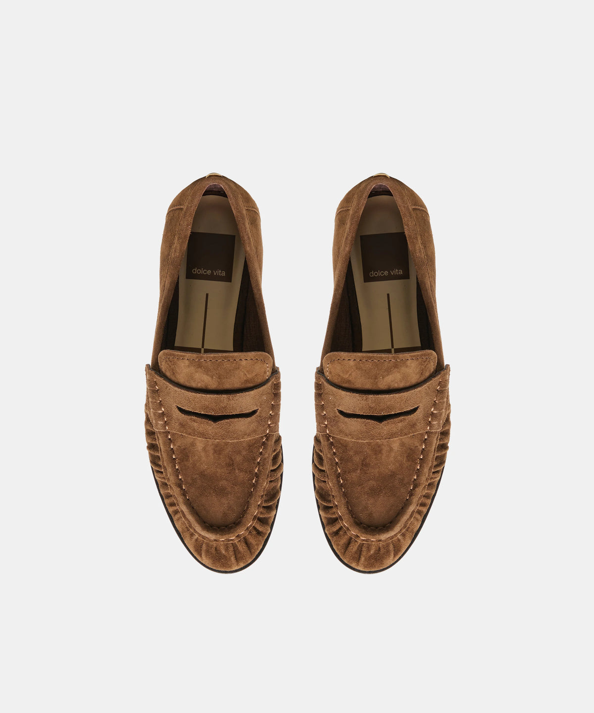 Dolce Vita Baxen Loafers — Chestnut Suede