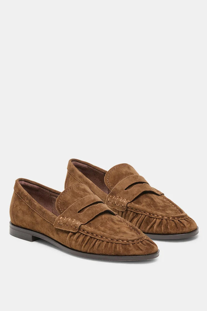 Dolce Vita Baxen Loafers — Chestnut Suede