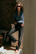 Z Supply The Muse High Rise Straight Jean in Nocturne