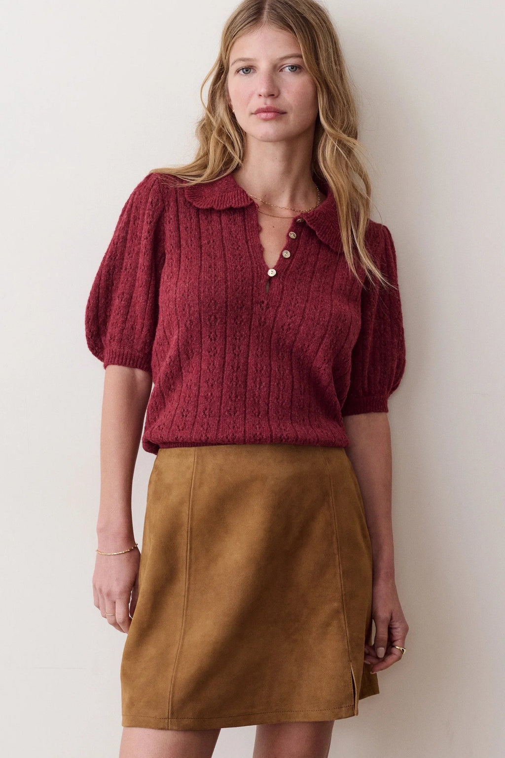 Marine Layer Sophie Pointelle Polo