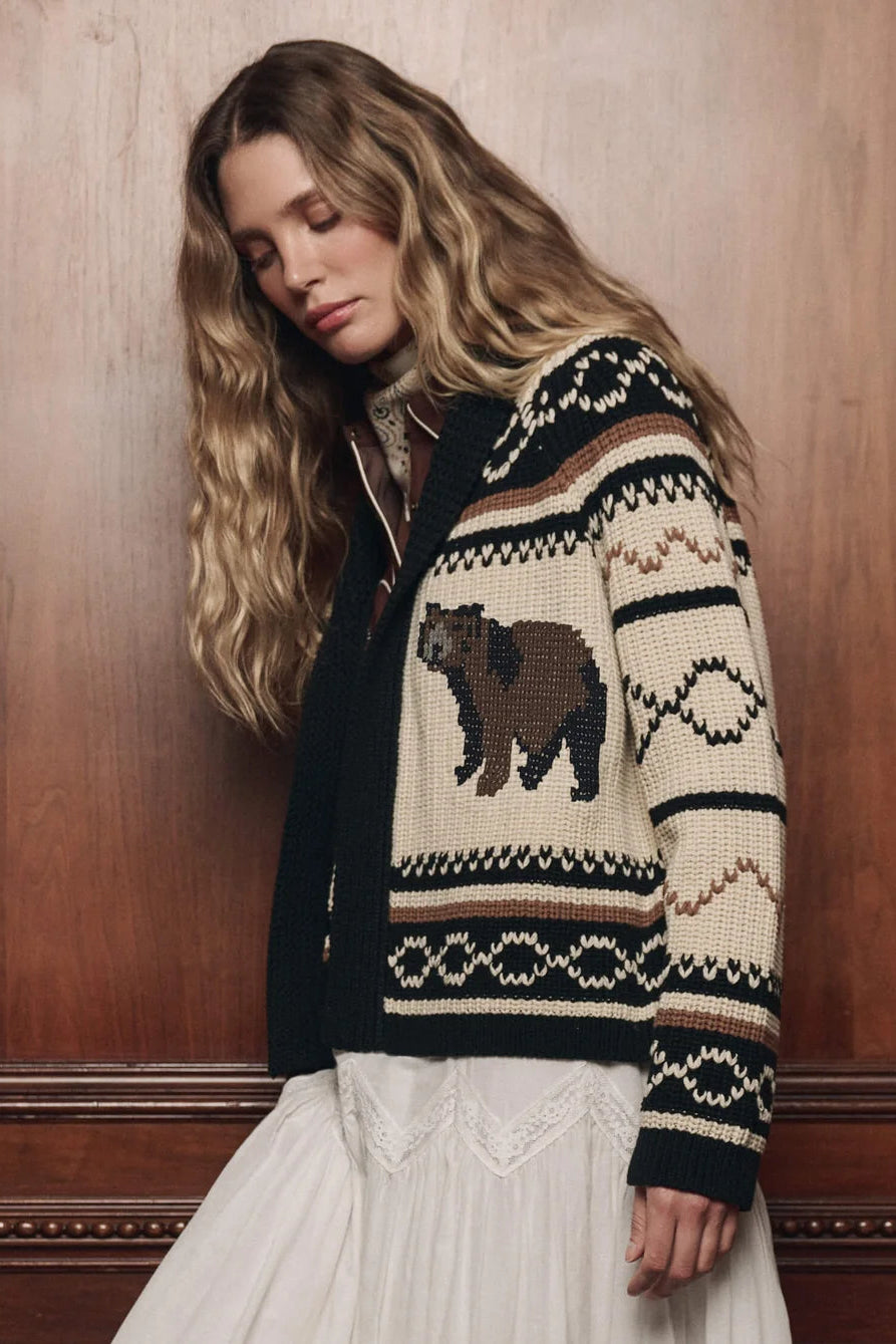 The GREAT Bear Lodge Cardigan — Black