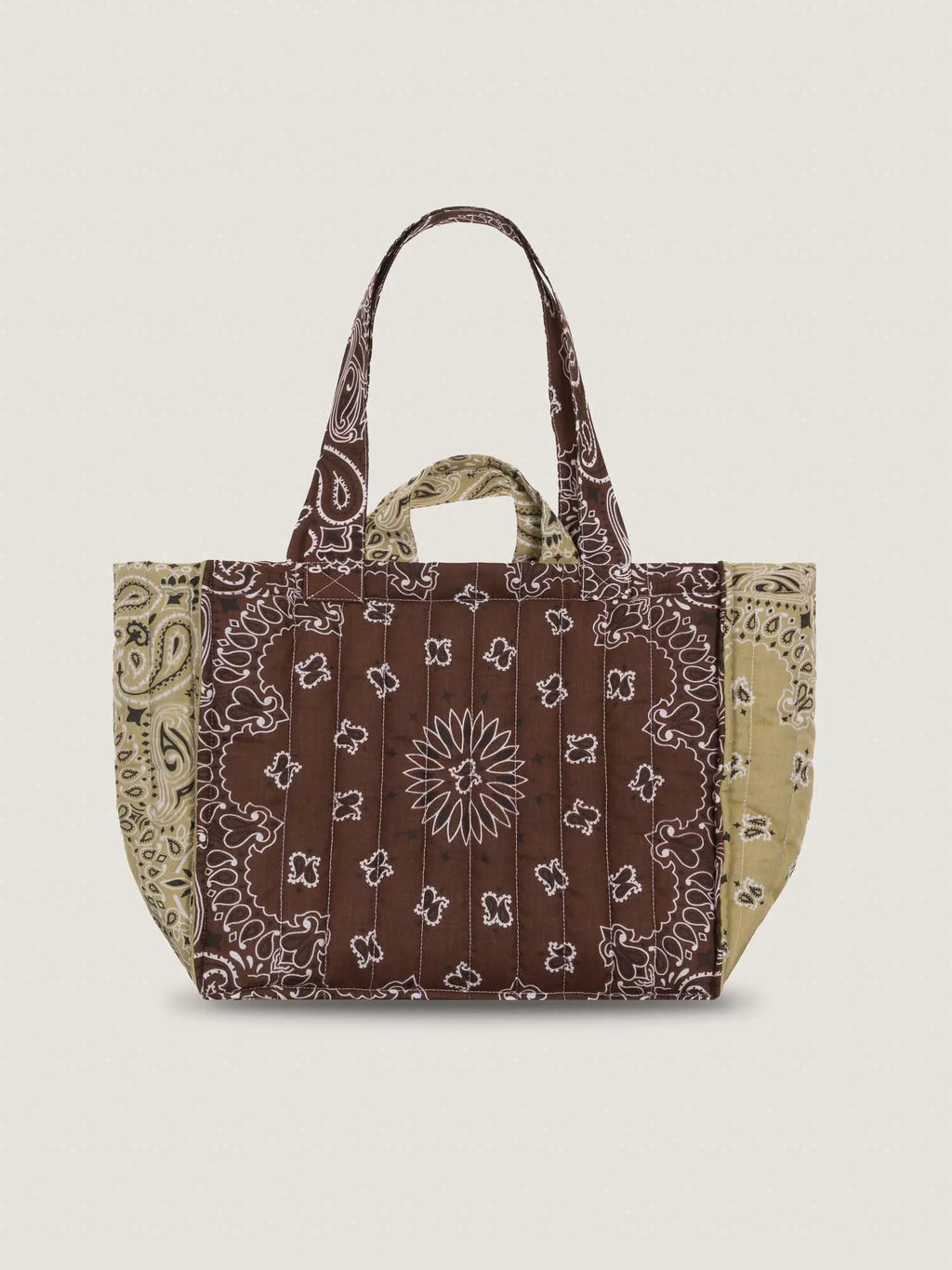 CALL IT BY YOUR NAME Medium Quilted Tote Bag — Love Brown/Beige