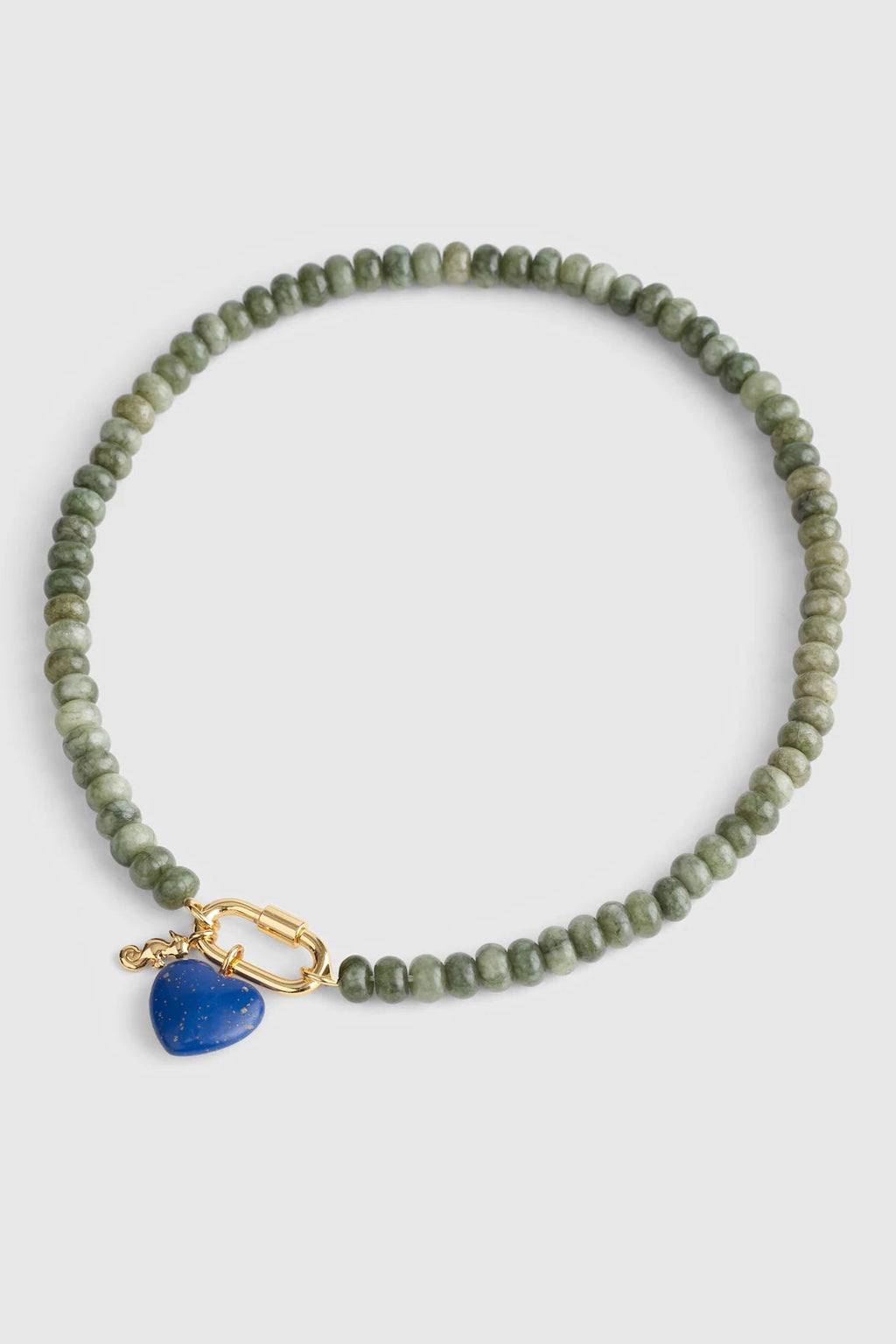 Madewell Semiprecious Beaded Carabiner Charm Necklace