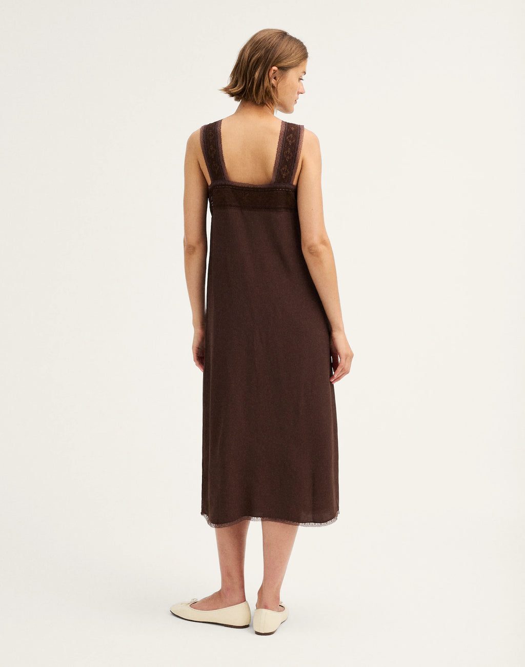 Madewell Lace-Insert Tie-Front Midi Dress