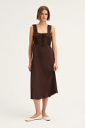 Madewell Lace-Insert Tie-Front Midi Dress
