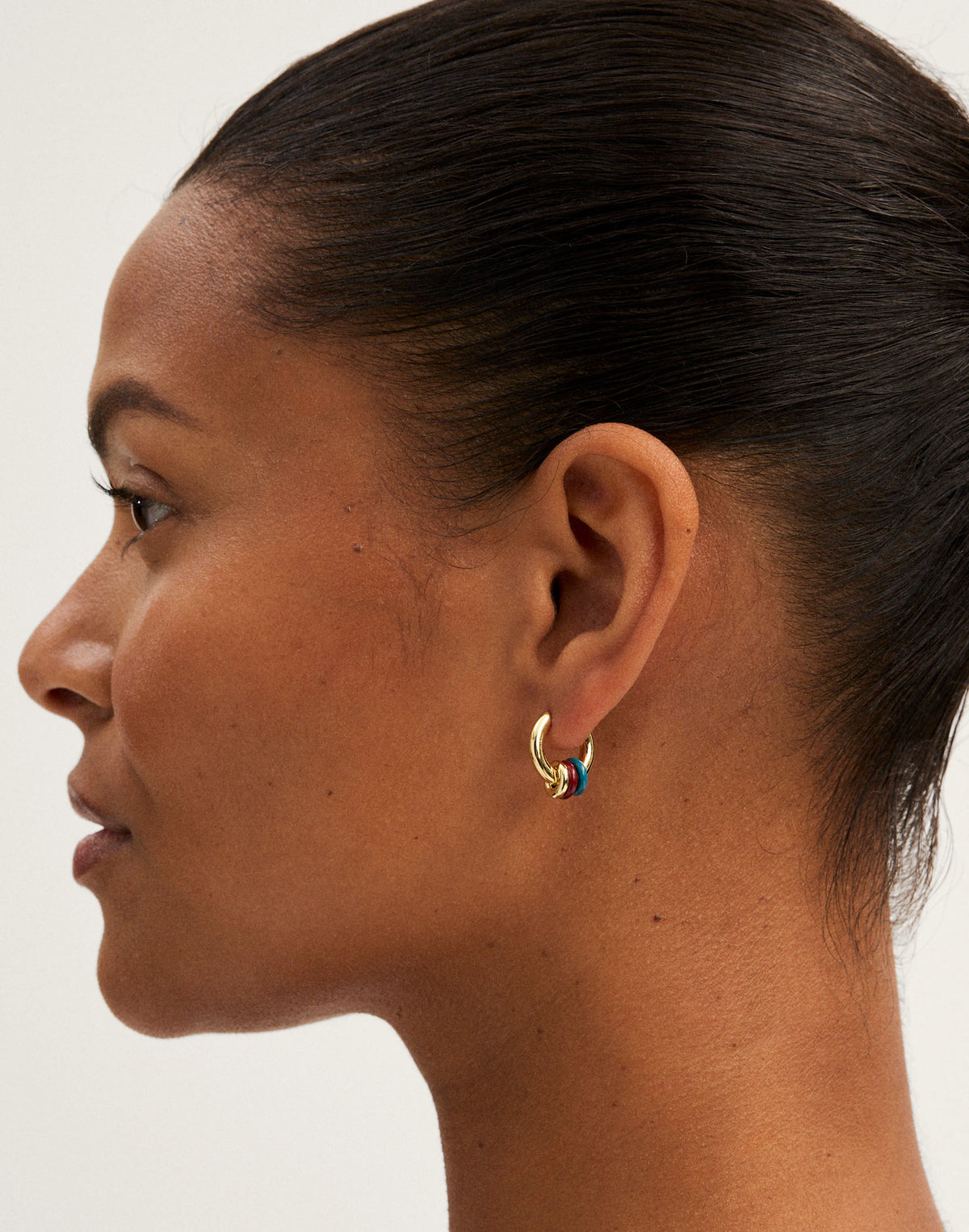 Madewell Triple Ring Huggie Hoop Earrings