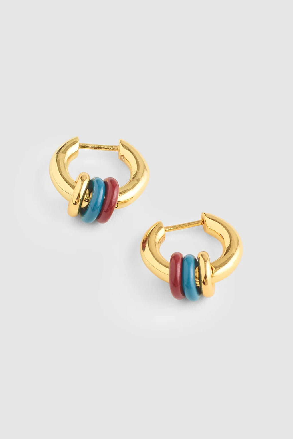 Madewell Triple Ring Huggie Hoop Earrings