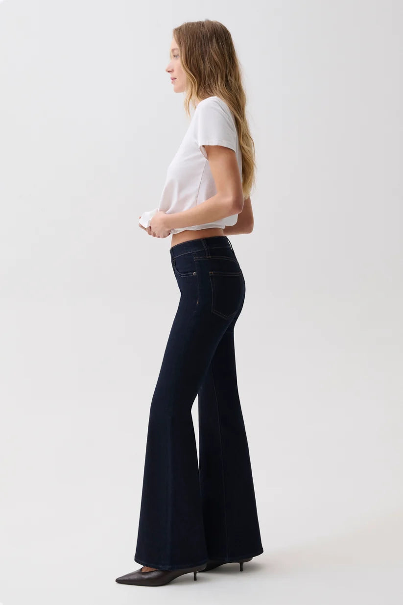Pistola Kinsley Mid Rise Ultra Flare Jeans — Night Flight