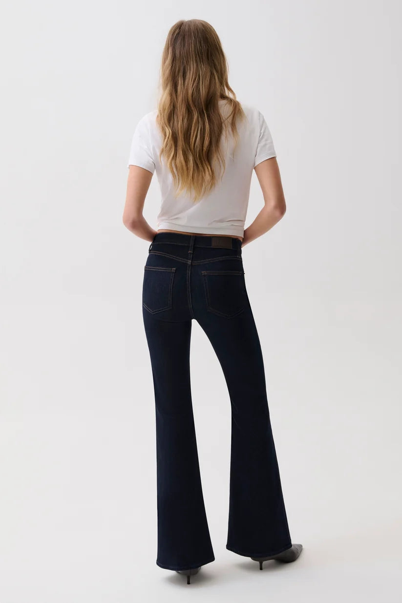 Pistola Kinsley Mid Rise Ultra Flare Jeans — Night Flight