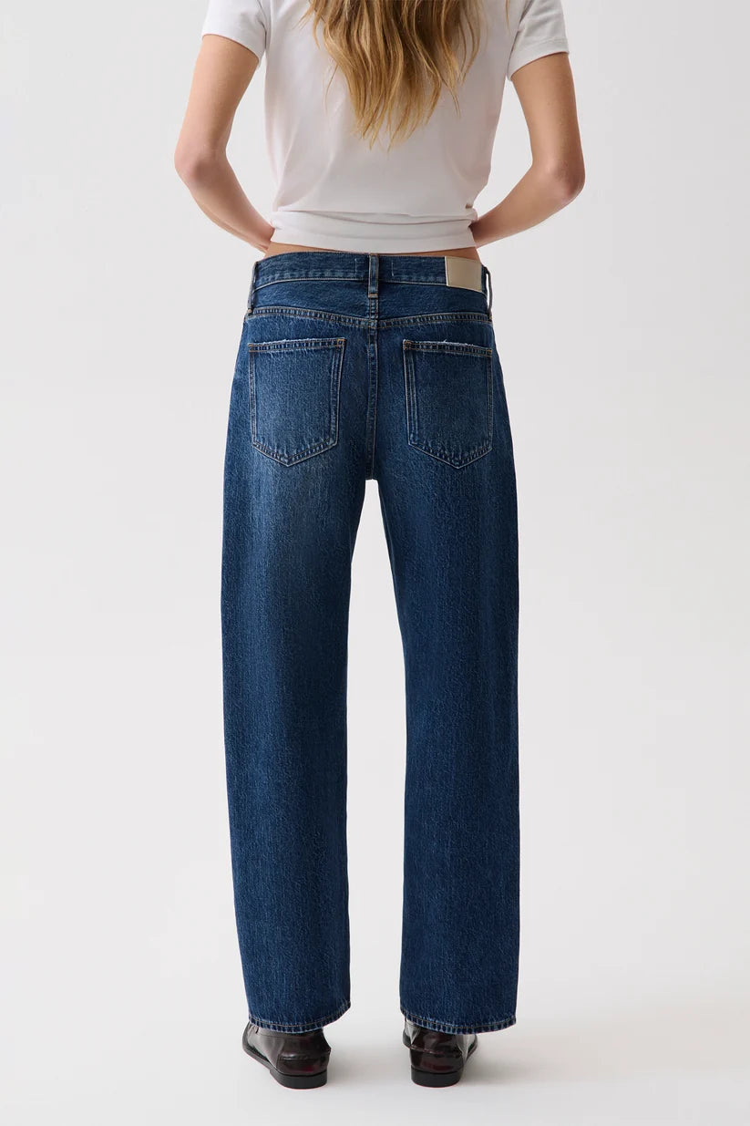 Pistola Lexi Mid Rise Bowed Straight Jeans — Moonwave