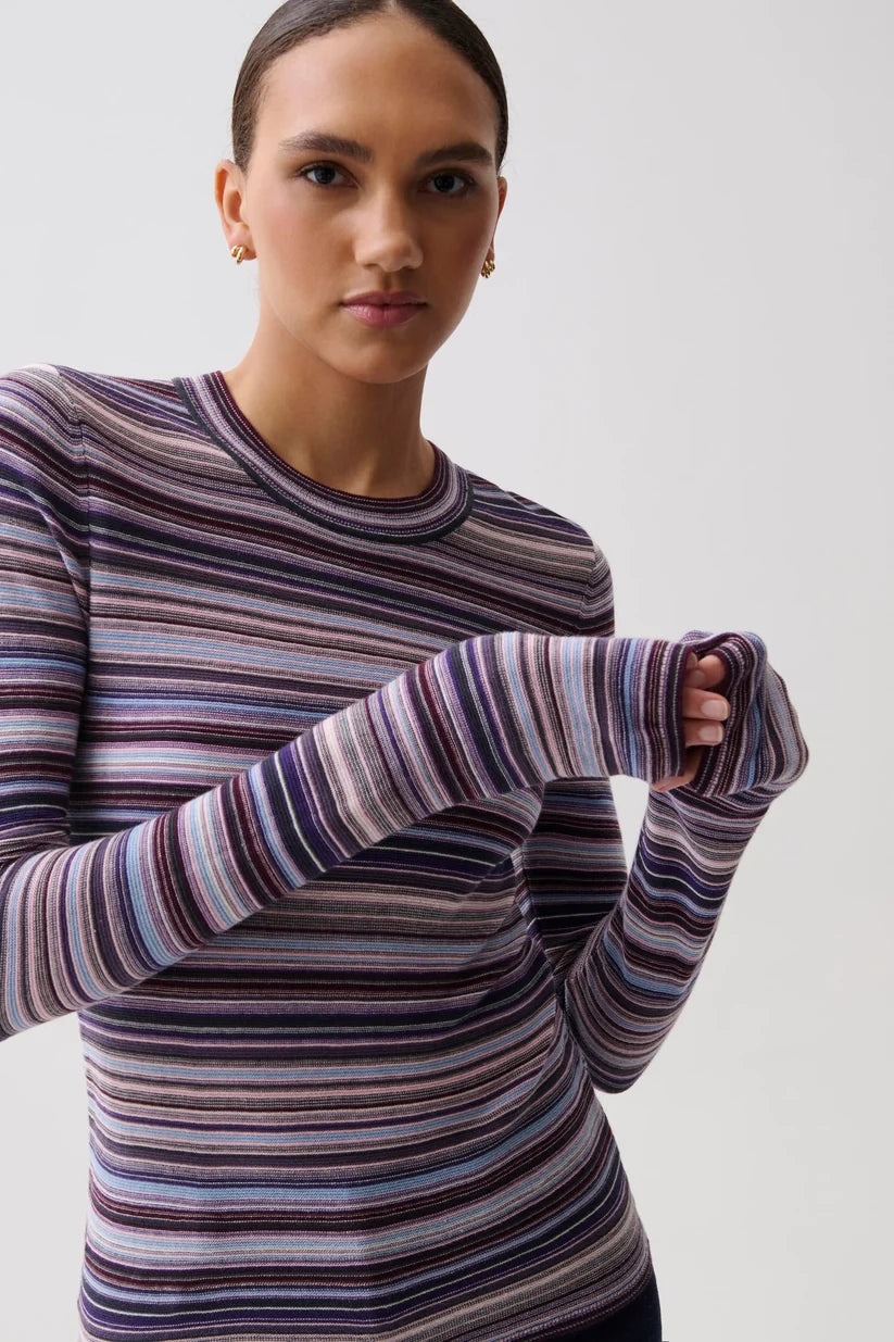 Pistola Madison Long Sleeve Crew Neck Sweater Tee — Lovnia Stripe