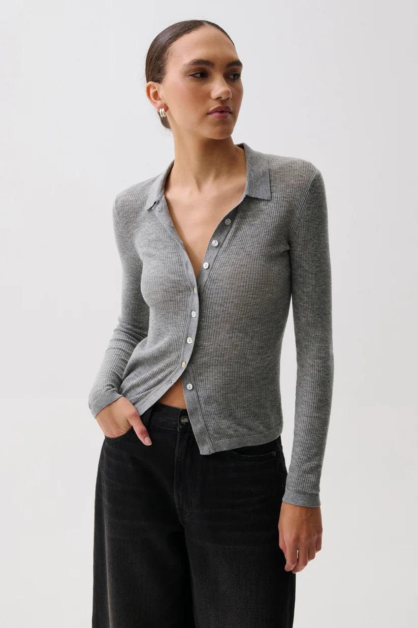 Pistola Korey Featherweight Cardigan — Heather Charcoal