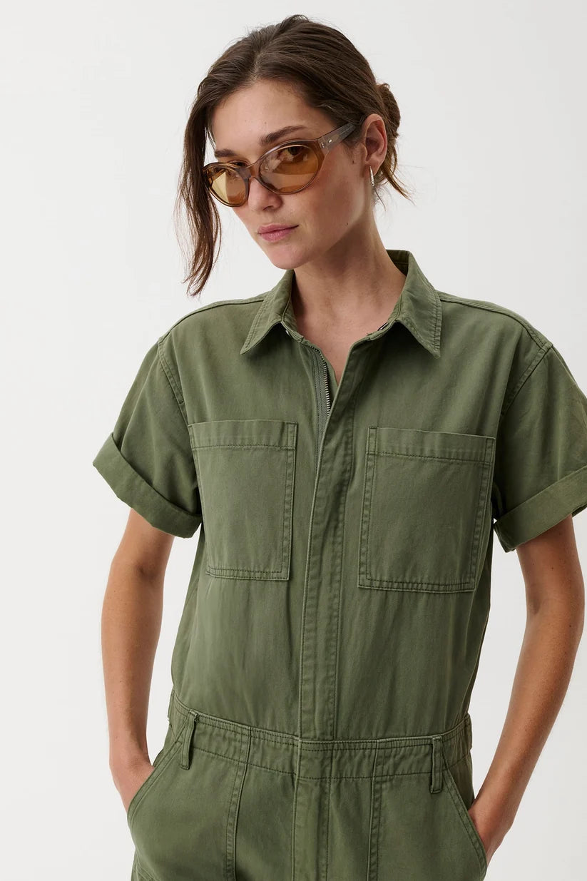 Pistola Cruz Short Sleeve Barrel Leg Jumpsuit — Colonel