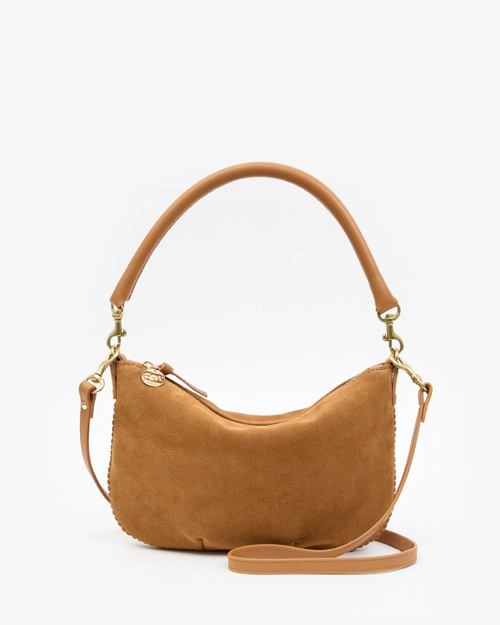 Clare V. Petit Moyen Messenger – Caramel Suede