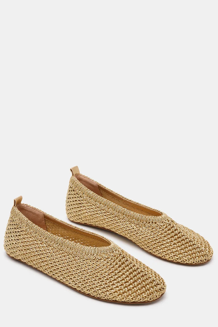Steve Madden Cyntra in Woven Champagne
