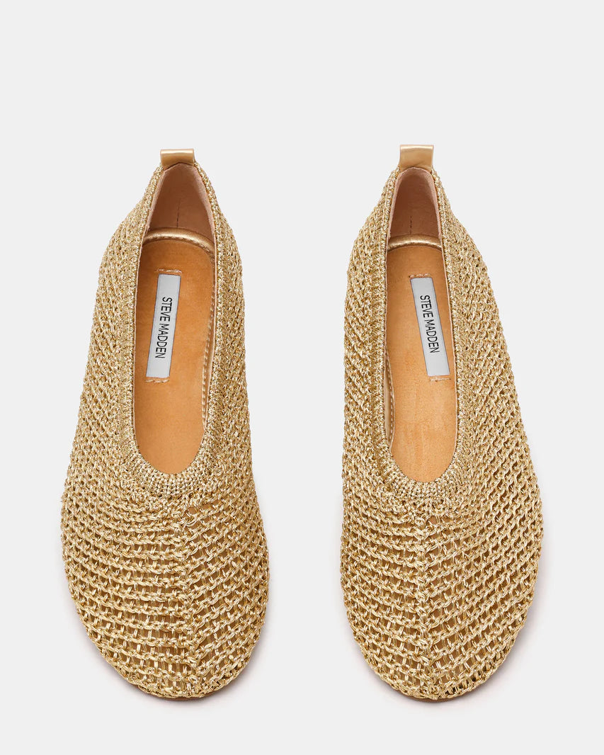 Steve Madden Cyntra in Woven Champagne