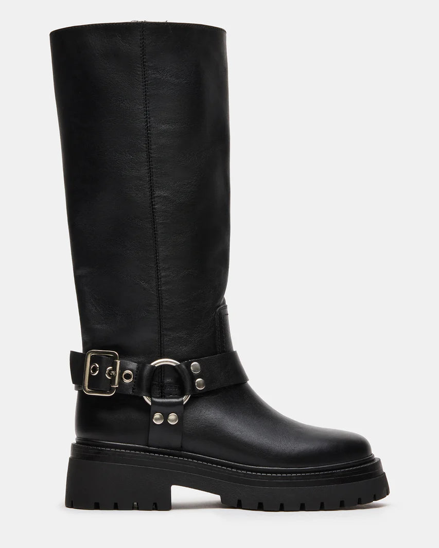 Steve Madden Everest in Black Leather