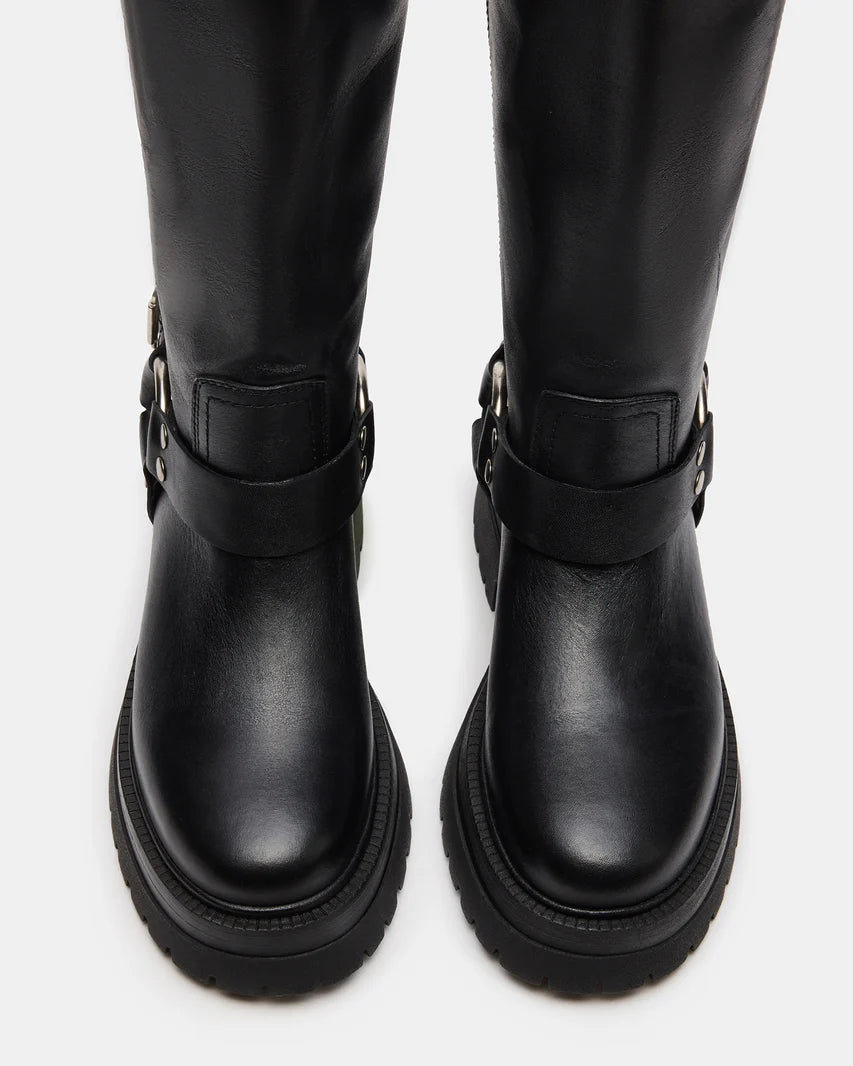 Steve Madden Everest in Black Leather
