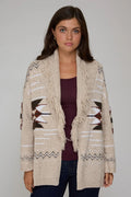 Autumn Cashmere Southwest Fringed Shawl Collar Throw