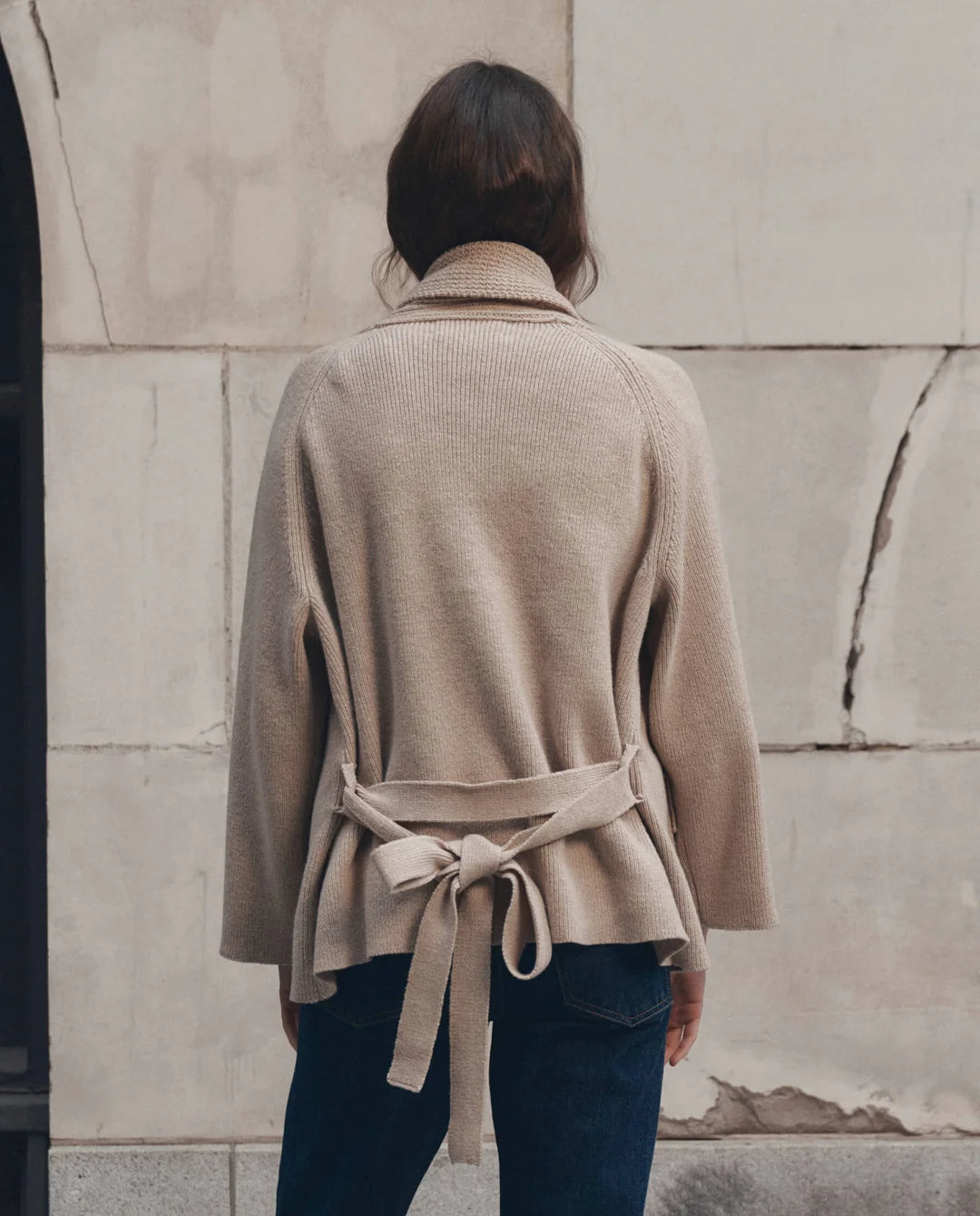 The GREAT. The Commander Riding Cardigan — Cream