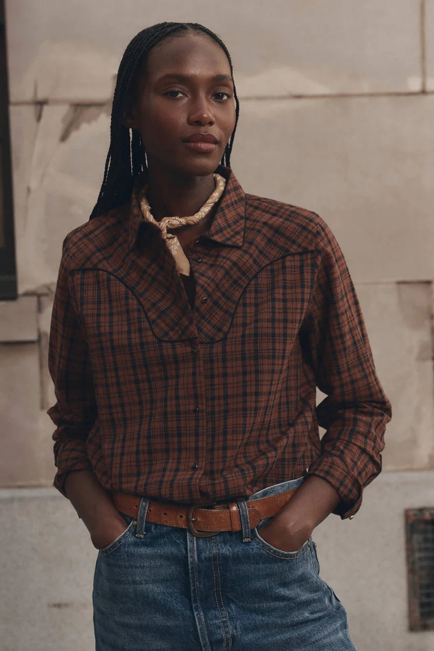 The GREAT. The Creek Shirt — Woodcrest Plaid
