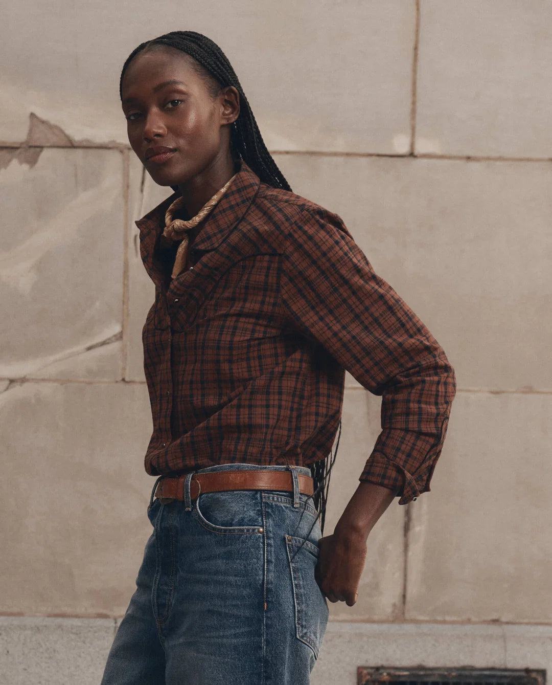 The GREAT. The Creek Shirt — Woodcrest Plaid