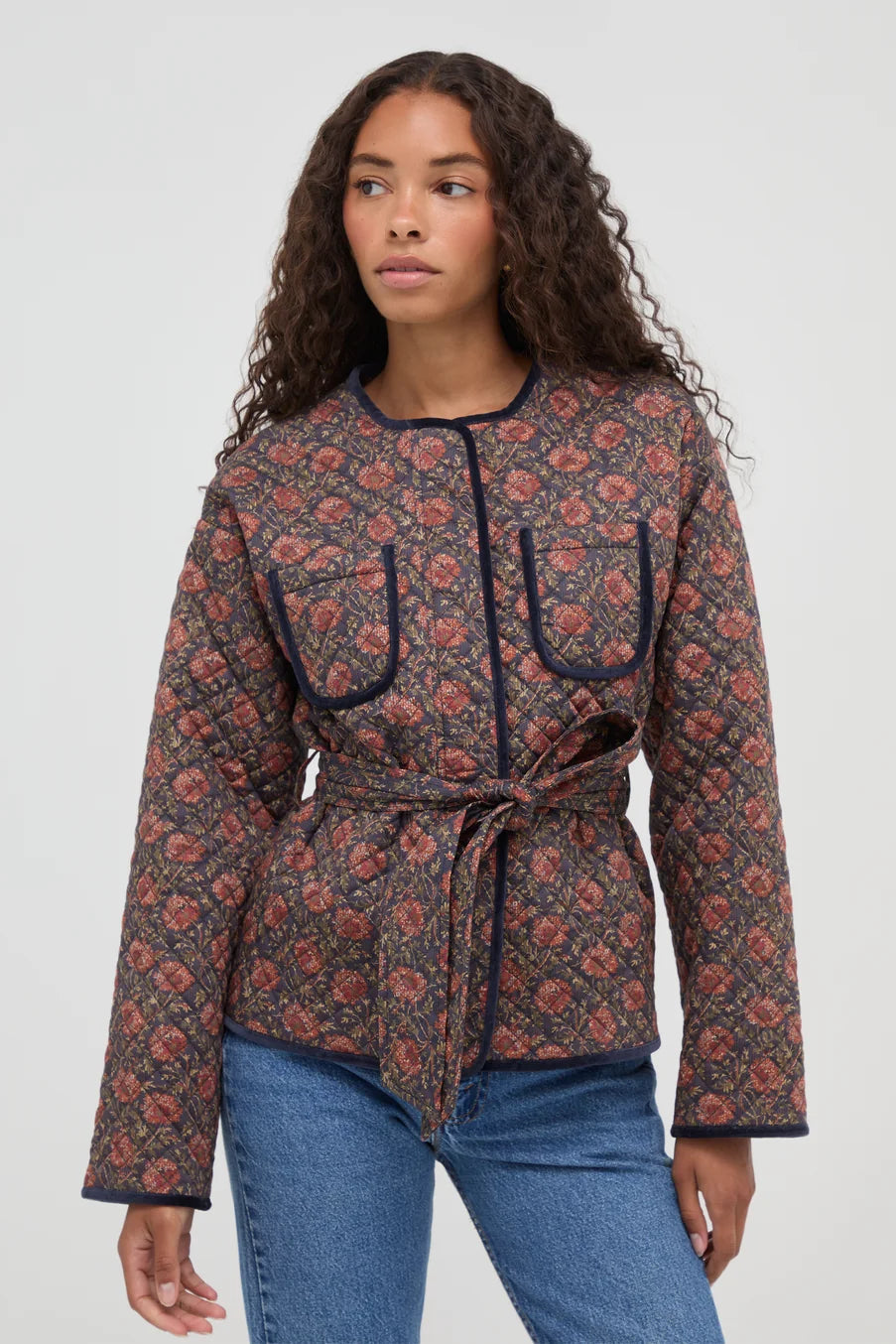 Hill House Home The Barrow Jacket — Chrysanthemum Chintz