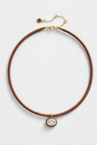 BaubleBar Lindsey Crystal Collar Necklace – Chocolate Brown