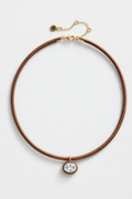 BaubleBar Lindsey Crystal Collar Necklace – Chocolate Brown